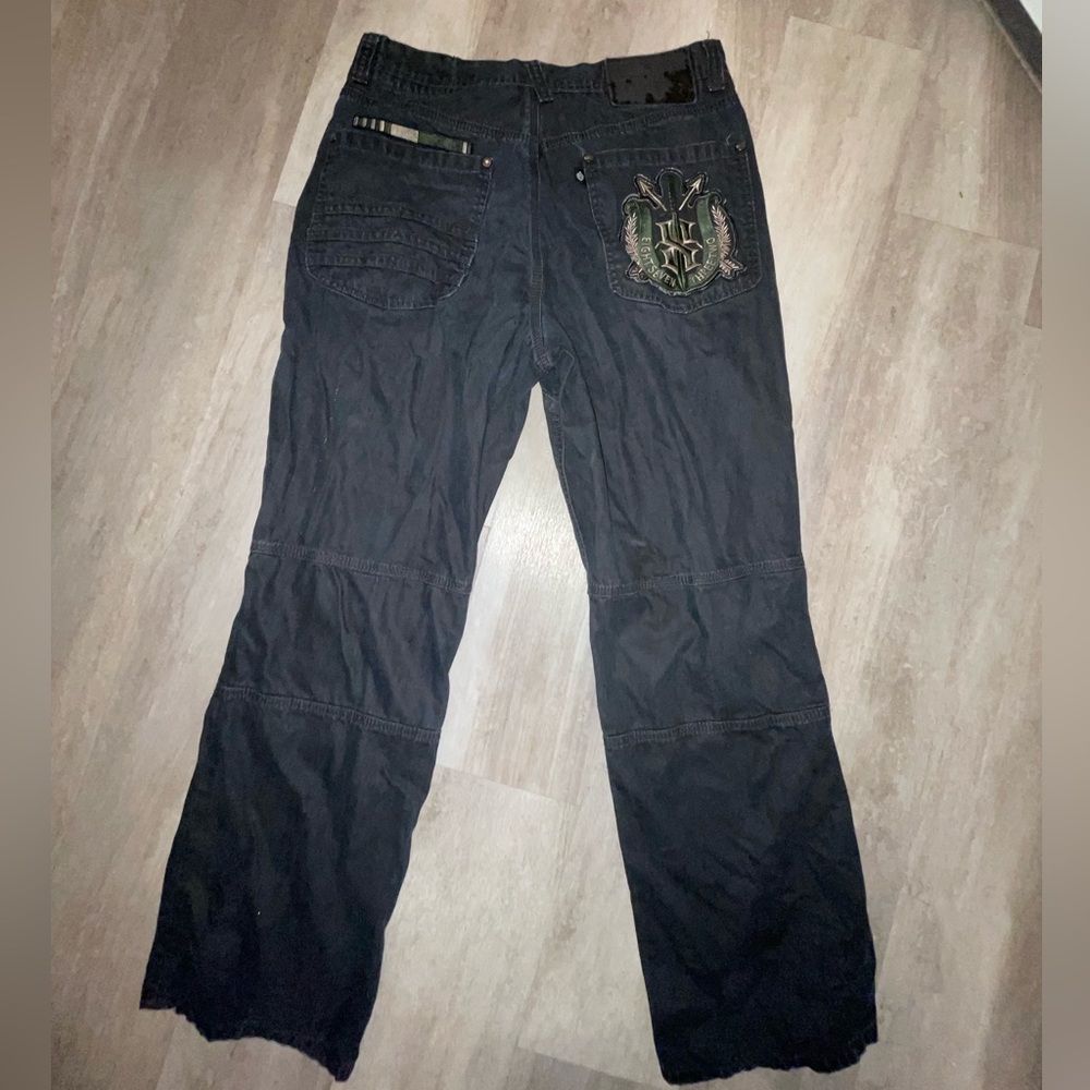 Baggy embroidered pants